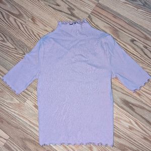 Forever 21 ribbed hemmed crop top, US women's size M, color: mauve